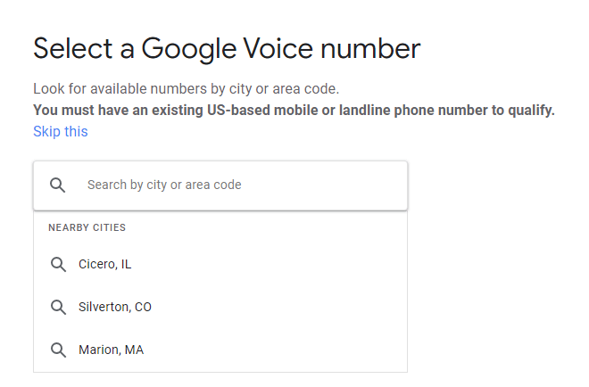 Google Voice注册